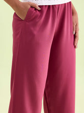 Load image into Gallery viewer, Go Colors Light Maroon Woven Viscose Casual Pants
