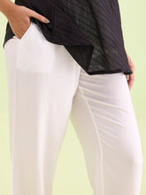 Load image into Gallery viewer, Go Colors White Woven Viscose Casual Pants
