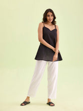 Load image into Gallery viewer, Go Colors White Woven Viscose Casual Pants
