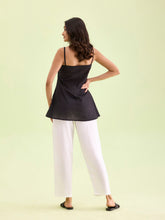 Load image into Gallery viewer, Go Colors White Woven Viscose Casual Pants
