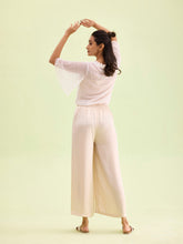 Load image into Gallery viewer, Go Colors Light Beige Polyester Shiny Palazzo
