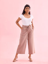 Load image into Gallery viewer, Go Colors Beige Linen Blend Culottes
