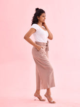 Load image into Gallery viewer, Go Colors Beige Linen Blend Culottes
