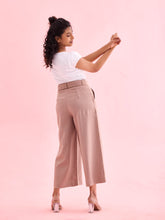 Load image into Gallery viewer, Go Colors Beige Linen Blend Culottes
