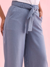 Load image into Gallery viewer, Go Colors Jeans Blue Linen Blend Culottes
