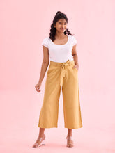 Load image into Gallery viewer, Go Colors Light Mustard Linen Blend Culottes
