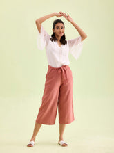 Load image into Gallery viewer, Go Colors Rust Linen Blend Culottes
