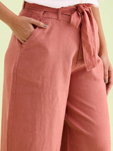Load image into Gallery viewer, Go Colors Rust Linen Blend Culottes
