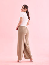 Load image into Gallery viewer, Go Colors Beige Woven Viscose Basic Palazzo
