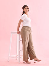 Load image into Gallery viewer, Go Colors Beige Woven Viscose Basic Palazzo
