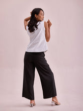 Load image into Gallery viewer, Go Colors Black Woven Viscose Printed Palazzo
