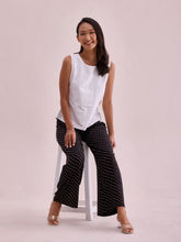 Load image into Gallery viewer, Go Colors Black Woven Viscose Printed Palazzo
