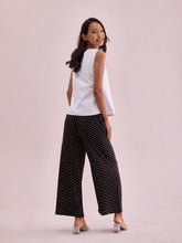 Load image into Gallery viewer, Go Colors Black Woven Viscose Printed Palazzo
