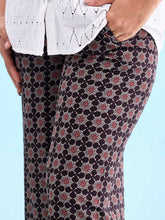 Load image into Gallery viewer, Go Colors Black Woven Viscose Printed Palazzo
