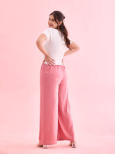 Load image into Gallery viewer, Go Colors Dusty Pink Woven Viscose Basic Palazzo
