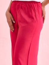 Load image into Gallery viewer, Go Colors Fuchsia Woven Viscose Basic Palazzo
