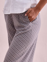 Load image into Gallery viewer, Go Colors Grey Woven Viscose Printed Palazzo
