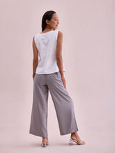 Load image into Gallery viewer, Go Colors Grey Woven Viscose Printed Palazzo
