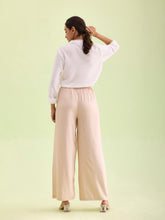 Load image into Gallery viewer, Go Colors Light Beige Woven Viscose Basic Palazzo
