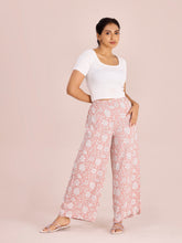 Load image into Gallery viewer, Go Colors Medium Pink Woven Viscose Printed Palazzo
