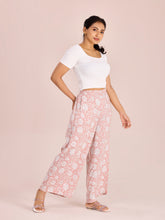 Load image into Gallery viewer, Go Colors Medium Pink Woven Viscose Printed Palazzo
