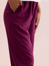 Load image into Gallery viewer, Go Colors Medium Violet Woven Viscose Basic Palazzo
