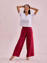 Load image into Gallery viewer, Go Colors Red Woven Viscose Printed Palazzo
