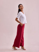 Load image into Gallery viewer, Go Colors Red Woven Viscose Printed Palazzo
