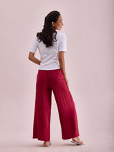 Load image into Gallery viewer, Go Colors Red Woven Viscose Printed Palazzo
