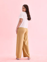 Load image into Gallery viewer, Go Colors Wheat Woven Viscose Basic Palazzo
