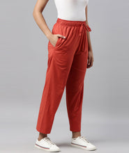 Load image into Gallery viewer, Go Colors Rust Cotton Wide Leg Pants
