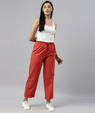 Load image into Gallery viewer, Go Colors Rust Cotton Wide Leg Pants
