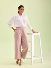 Load image into Gallery viewer, Go Colors Baby Pink Roma Ponte Wide Pants
