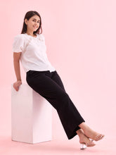 Load image into Gallery viewer, Go Colors Black Roma Ponte Wide Pants

