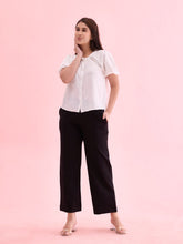 Load image into Gallery viewer, Go Colors Black Roma Ponte Wide Pants
