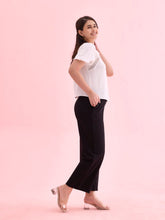 Load image into Gallery viewer, Go Colors Black Roma Ponte Wide Pants
