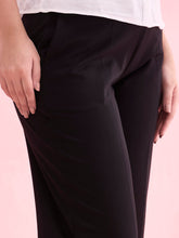 Load image into Gallery viewer, Go Colors Black Roma Ponte Wide Pants
