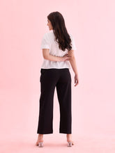 Load image into Gallery viewer, Go Colors Black Roma Ponte Wide Pants
