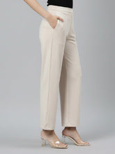 Load image into Gallery viewer, Go Colors Light Beige Roma Ponte Wide Pants
