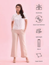 Load image into Gallery viewer, Go Colors Light Beige Roma Ponte Wide Pants
