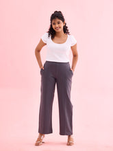 Load image into Gallery viewer, Go Colors Medium Grey Roma Ponte Wide Pants
