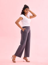 Load image into Gallery viewer, Go Colors Medium Grey Roma Ponte Wide Pants
