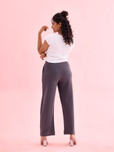 Load image into Gallery viewer, Go Colors Medium Grey Roma Ponte Wide Pants
