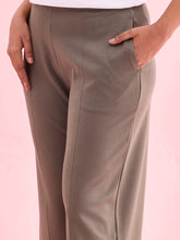 Load image into Gallery viewer, Go Colors Medium Olive Roma Ponte Wide Pants
