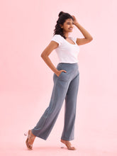 Load image into Gallery viewer, Go Colors Ocean Green Roma Ponte Wide Pants

