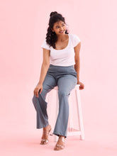 Load image into Gallery viewer, Go Colors Ocean Green Roma Ponte Wide Pants
