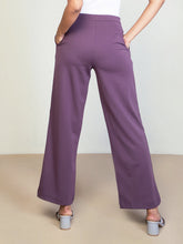 Load image into Gallery viewer, Go Colors Purple Roma Ponte Wide Pants

