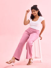 Load image into Gallery viewer, Go Colors Rusty Pink Roma Ponte Wide Pants
