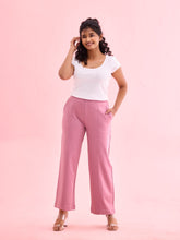 Load image into Gallery viewer, Go Colors Rusty Pink Roma Ponte Wide Pants

