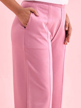 Load image into Gallery viewer, Go Colors Rusty Pink Roma Ponte Wide Pants
